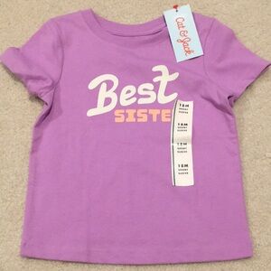 Cat & Jack Purple 'Best Sister' Kids T-Shirt
